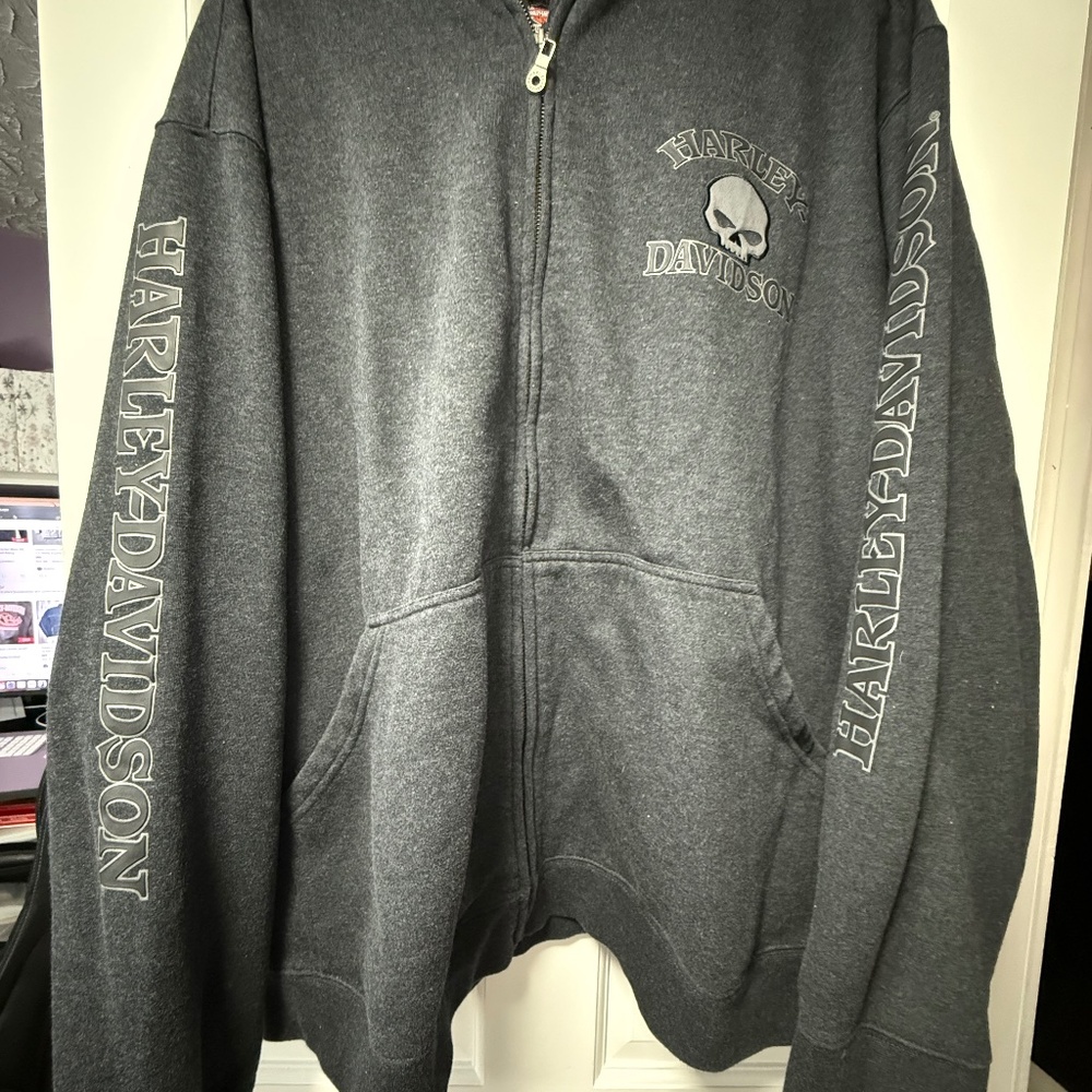 harley davidson hoodie willie g zip up excellent condition 3xl